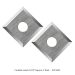 CARBIDE INSERTS, SQUARE 0.47", (12mm x 12mm x 1.5mm), 2-PACK