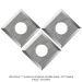 CARBIDE INSERT, .413 SQ (10.5mm x 10.5mm x 1.5mm), 3-PACK