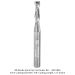 Whiteside Spiral Upcut Bit 5mm diameter, 5/8” cutting length, 1/4” Shank