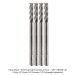 SOLID CARBIDE END MILL, 4-FLUTE, 1/8" SHANK, 1/8" DIA, 1/2" CL, 2" OAL, SQUARE END - MADE IN USA, 4-PACK
