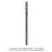 SOLID CARBIDE END MILL, 4-FLUTE, 1/8" SHANK, 1/8" DIA, 1/2" CL, 2" OAL, SQUARE END - MADE IN USA