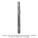 SOLID CARBIDE SLOW SPIRAL DOWN CUT 3-FL, 1/4" SH, 1/4" DIA, 1/2" CL, 2-1/2" OAL