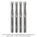 SOLID CARBIDE SLOW SPIRAL DOWN CUT 3-FL, 1/4" SH, 1/4" DIA, 3/4" CL, 2-1/2" OAL, 4-PACK
