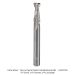 SOLID CARBIDE UPCUT SPIRAL, 2FL, 1/4"D, 3/4"CL, 1/4" SH, 2-1/2"OAL