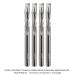 SOLID CARBIDE SLOW SPIRAL DOWN CUT 3-FL, 1/4" SH, 1/4" DIA, 1" CL, 3" OAL, 4-PACK