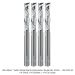 SOLID CARBIDE MORTISING COMPRESSION 2+2-FL,  1/4" SH, 1/4" DIA, 1-1/4" CL, 3-1/2" OAL, 4-PACK