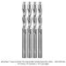 SOLID CARBIDE DOWN CUT FLUSH TRIM, 2 FL, 1/4" SH, 1/4" DIA, 1-1/4" CL, 3-1/2" OAL, 4-PACK
