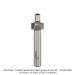 CARBIDE TIPPED MINI-ROUND OVER, 1/4" SH, 2 FL, 1/16" RAD, 3/16" BEARING
