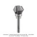 CARBIDE TIPPED FINGER GRIP, V-GROOVE, 2-FLUTE, 1/4 OPEN BOX