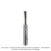 CARBIDE HEAD MICRO BEARING PATTERN BIT, STRAIGHT, 1/4" SH, 2 FL, 3/16" DIA, STRAIGHT, 1/4" CL, 2" OAL