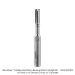 CARBIDE HEAD MICRO BEARING PATTERN BIT, STRAIGHT, 1/4" SH, 2 FL, 3/16" DIA, STRAIGHT, 1/2" CL, 2" OAL