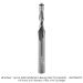 SOLID CARBIDE MICRO BEARING FLUSH TRIM, 3/16"DIA, 1/4" SH, 2-FL, UP-CUT, 9/16"CL, 2-1/2"OAL