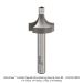 CARBIDE TIPPED MINI-ROUND OVER, 1/4" SH, 2 FL, 1/4" RAD, 3/16" BEARING