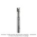 CARBIDE HEAD MICRO BEARING PATTERN BIT, STRAIGHT, 2 FL, 1/4" SH, 1/4" DIA, 1/4" CL, 2" OAL