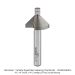 CARBIDE TIPPED MICRO BEARING CHAMFER BIT, 45 DEG, 2-FLUTE, 1/4" SH, 1/4" CUT HEIGHT, DOUBLE BEARING