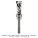 CARBIDE HEAD COMPRESSION PATTERN BIT 1/4" SH, 2+2 FL, 1/2" D, 1" CL