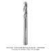 SOLID CARBIDE BALL NOSE, 3-FLUTE, 1/4" SH, 1/4" DIA, 3/4" CL, 2-1/2" OAL