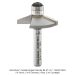 CARBIDE TIPPED CHAMFER BIT, 67.5 DEG, 2-FL, 1/4" S OPEN BOX