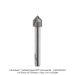 CARBIDE TIPPED V-GROOVE BIT, 90 DEG, 2-FL, 3/8" DIA, 1/4" SH, 3/16" CUT DEPTH, 2" OAL