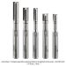 CARBIDE HEAD MICRO BEARING PATTERN BIT, STRAIGHT FLUTE, 2-FLLUTE, 1/4" SH, 5-PC SET