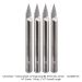 SOLID CARBIDE ENGRAVING BIT, 1-FL, 1/4" SH, 30 DEG, .005" PENCIL TIP, 2-1/2" OAL, 4-PACK
