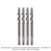 SOLID CARBIDE, SPIRAL UPCUT FLUSH TRIM 3 FL, 1/4" SH, 1/4" DIA, 3/4" CL, 3" OAL, 4-PACK