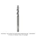 SOLID CARBIDE, 3 FL UPCUT FLUSH TRIM 1/4"SH, 1/4" DIA, 1" CL, 3" OAL