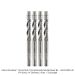 SOLID CARBIDE, 3 FL UPCUT FLUSH TRIM 1/4" SH, 1/4" DIA, 1" CL, 3" OAL, 4-PACK