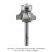 CARBIDE TIPPED ROUNDOVER, 3-FL, 1/4" SH, 1/4" RADIUS, 5/8" BEARING