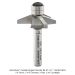 CARBIDE TIPPED CHAMFER BIT, 67.5 DEG, 3-FL, 1/4" SH, 3/16" CUT HEIGHT, DOUBLE BEARING