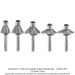 CARBIDE TIPPED DOUBLE BEARING CHAMFER BIT SET, 3-FL, 1/4" SH, 5-PC