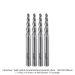 SOLID CARBIDE CONICAL BALL NOSE, 1/4" SH, 4-FL, 7 DEG, 1/8" BALL DIA., 1" CL, 2-1/2" OAL, 4-PACK
