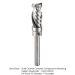 SOLID CARBIDE MORTISE COMPRESSION PATTERN BIT 2+2 FL, 1/4"SH, 1/2" DIA, 1" CL, 3" OAL