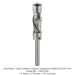 SOLID CARBIDE COMPRESSION FLUSH TRIM 2+2 FL, 1/4"SH, 1/2" DIA, 1 1/8" CL, 3-1/2" OAL
