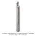 SOLID CARBIDE ENGRAVING BIT, 1-FL, 1/4" SH, 60 DEG, 1/32" FLAT TIP, 2-1/2" OAL