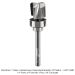 CARBIDE HEAD BOWL BIT, 3 FL, 1/4"SH, 3/4" DIA, 1/8" RAD, 5/8" CL, 2-7/8" OAL