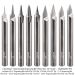 SOLID CARBIDE ENGRAVING BIT SET, 1/4" SH, 9-PC