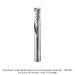 SOLID CARBIDE MORTISING COMPRESSION, 2+2 FL, 3/8" SH, 3/8" D, 1" CL, 3" OAL