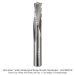 SOLID CARBIDE DOWN CUT CHIP BREAKER, 3FL, 3/8" SH, 1" DIA, 1" CL, 3" OAL