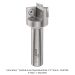 CARBIDE INSERT SPOIL BOARD BIT 1" DIA, 3-FL, 1/2" SH