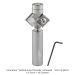 CARBIDE INSERT CHAMFER BIT, 2-FL, 1/2" SH, 45 DEG, 1-1/8" DIA, 5/16" CL