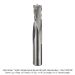SOLID CARBIDE DOWN-CUT CHIP BREAKER, 3-FL, 1/2" SH, 1/2" DIA, 1-1/8" CL, 3-1/2" OAL, SUPER-C CARBIDE