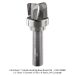 CARBIDE HEAD BIG BOWL BIT, 3-FLUTE, 1/2" SH, 1" DIA, 5/8" CL, 1/8" RAD, 2-7/8" OAL