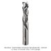 SOLID CARBIDE COMPRESSION, 3-FL, 1/2" SH, 1/2" DIA, 1-5/8" CL, 3" OAL