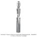 SOLID CARBIDE FLUSH TRIM DOWN CUT 2-FL, 1/2" SH, 1/2" D, 2" CL, 4-1/2" OAL