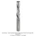 SOLID CARBIDE COMPRESSION FLUSH TRIM, 2 FL, 1/2" SH, 1/2" D, 2" CL, 4-1/2" OAL