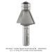 CARBIDE TIPPED CHAMFER BIT, 22.5 DEG, 2-FL, 1/2"SH OPEN BOX