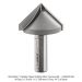 CARBIDE TIPPED  FOLDING MITER V-GROOVE BIT, 90 DEG, 2-FL, 1/2" SH, 3/4" CUT DEPTH, 1-1/2" DIA, 2-1/2" OAL