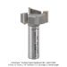 CARBIDE TIPPED SPOILBOARD BIT, 3-FL, 1/2" SH, 1-1/4" DIA, 1/2" CL, 2" OAL.