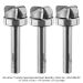 CARBIDE TIPPED EXTENDED REACH BOWL BIT, 3-FLUTE, 1/2" SH, 1-1/4" DIA, 1/2" CL, 3-PC SET